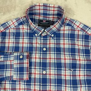 Vineyard Vines Performance Classic Fit Tucker Plaid Button Down Shirt Men Medium